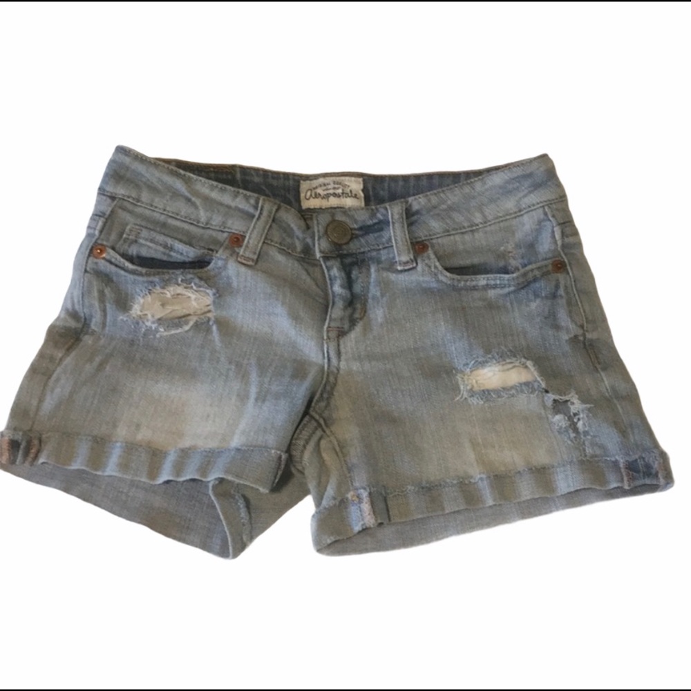Aeropostale Distressed Jean Shorts Size 00